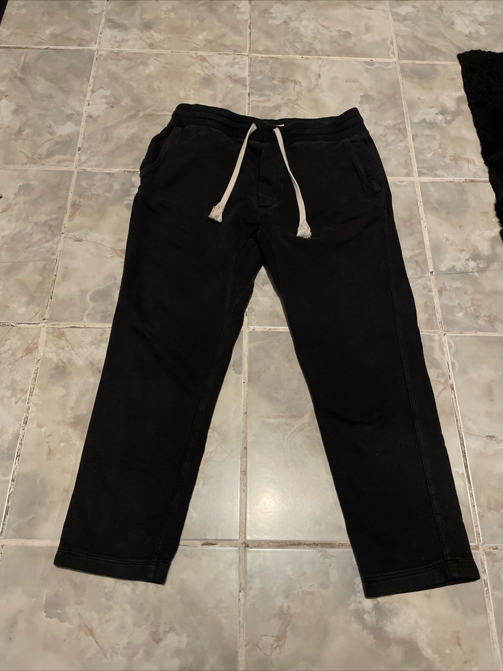 Buck Mason Brushed Loopback Trouser Joggers Mens SZ S Black Sweatpants